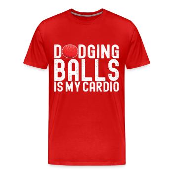 Ballon chasseur Ballon chasseur - T-shirt bio Premium Homme - rouge - Devant - Damien (186cm)