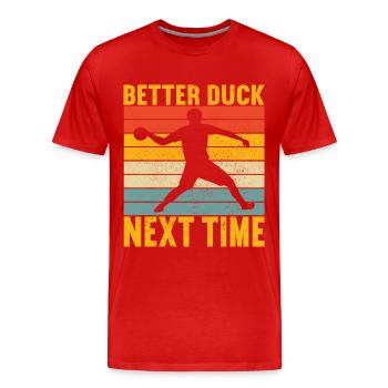 Ballon chasseur Ballon chasseur - T-shirt bio Premium Homme - rouge - Devant - Damien (186cm)