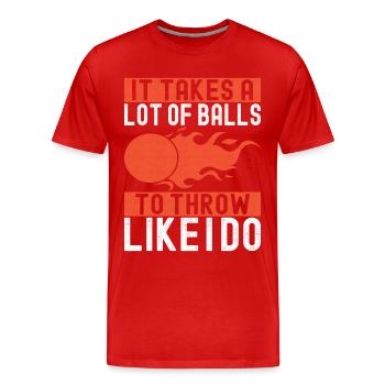 Ballon chasseur Ballon chasseur - T-shirt bio Premium Homme - rouge - Devant - Damien (186cm)