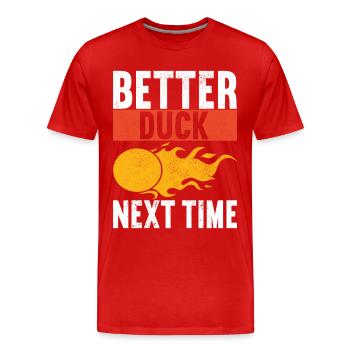 Ballon chasseur Ballon chasseur - T-shirt bio Premium Homme - rouge - Devant - Damien (186cm)