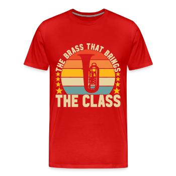 Tuba Tubist - Men's Premium Organic T-Shirt - red - Front - Damien (186cm)