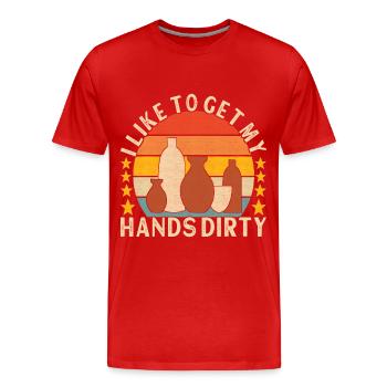 Töpfern Töpfer - Männer Premium Bio T-Shirt - Rot - Vorne - Damien (186cm)