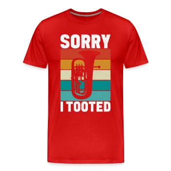 Euphonium Euphoniumspieler - Männer Premium Bio T-Shirt - Rot - Vorne - Damien (186cm)
