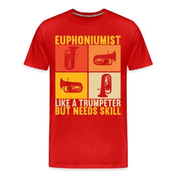 Euphonium Euphoniumspieler - Männer Premium Bio T-Shirt - Rot - Vorne - Damien (186cm)