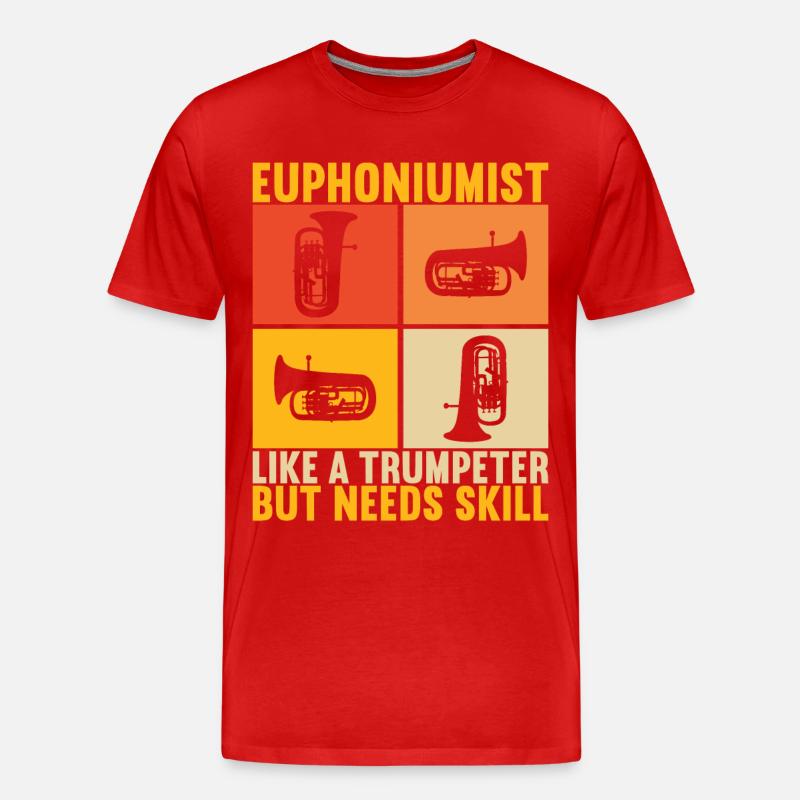 Euphonium Euphoniumspieler - Männer Premium Bio T-Shirt - Rot