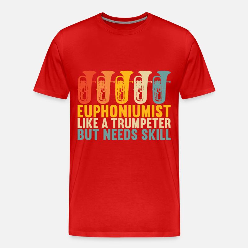 Euphonium Euphoniumspieler - Männer Premium Bio T-Shirt - Rot