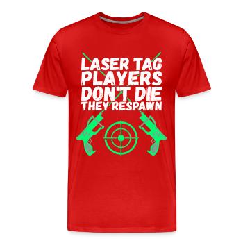 Laser Tag Birthday Laser Tag Player - Men's Premium Organic T-Shirt - red - Front - Damien (186cm)
