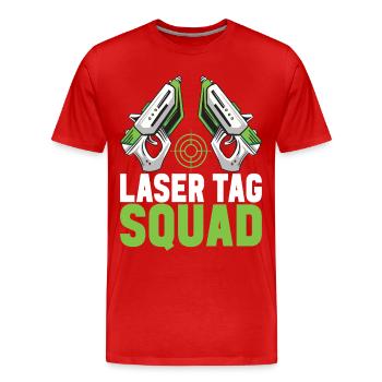 Laser Tag Birthday Laser Tag Player - Men's Premium Organic T-Shirt - red - Front - Damien (186cm)