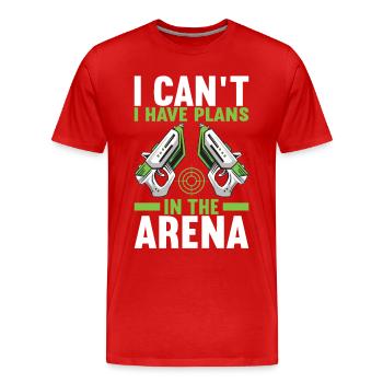 Laser Tag Birthday Laser Tag Player - Men's Premium Organic T-Shirt - red - Front - Damien (186cm)