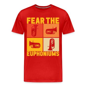 Euphonium Euphonist - Männer Premium Bio T-Shirt - Rot - Vorne - Damien (186cm)