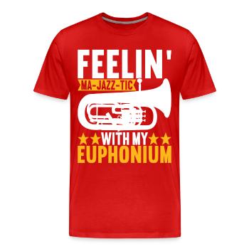 Euphonium Euphonist - Männer Premium Bio T-Shirt - Rot - Vorne - Damien (186cm)