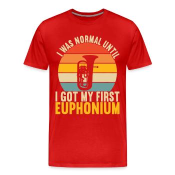 Euphonium Euphonist - Männer Premium Bio T-Shirt - Rot - Vorne - Damien (186cm)
