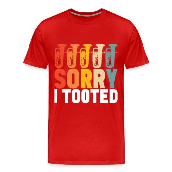 Euphonium Euphonist - Männer Premium Bio T-Shirt - Rot - Vorne - Damien (186cm)