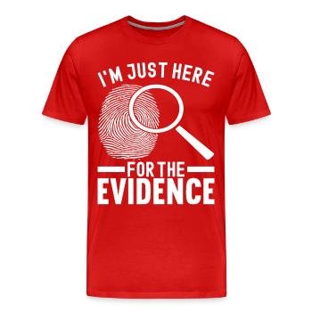 Forensik Forensiker - Männer Premium Bio T-Shirt - Rot - Vorne - Damien (186cm)