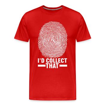 Forensik Forensiker - Männer Premium Bio T-Shirt - Rot - Vorne - Damien (186cm)
