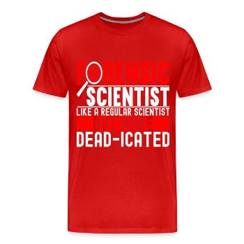 Forensik Forensiker - Männer Premium Bio T-Shirt - Rot - Vorne - Damien (186cm)