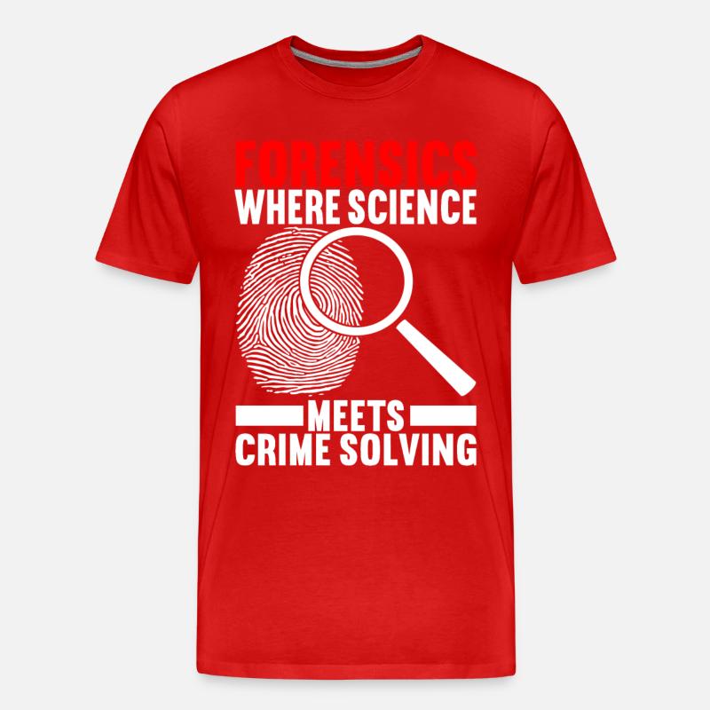 Forensik Forensiker - Männer Premium Bio T-Shirt - Rot