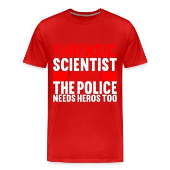 Forensik Forensiker - Männer Premium Bio T-Shirt - Rot - Vorne - Damien (186cm)