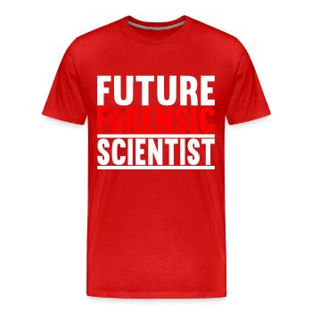 Forensik Forensiker - Männer Premium Bio T-Shirt - Rot - Vorne - Damien (186cm)