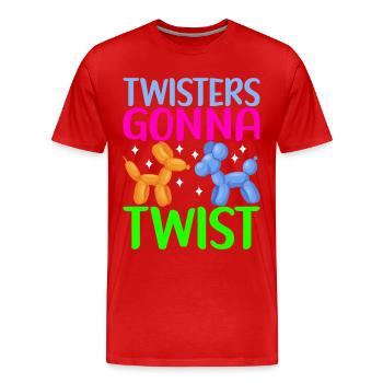Balloon Animal Balloon Twisting - Men's Premium Organic T-Shirt - red - Front - Damien (186cm)