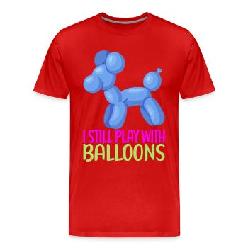 Balloon Animal Balloon Twisting - Men's Premium Organic T-Shirt - red - Front - Damien (186cm)