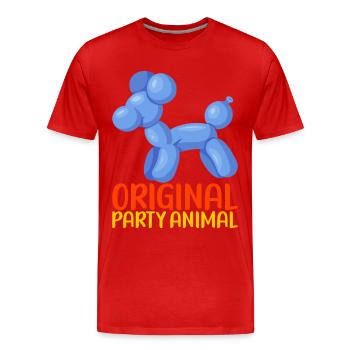 Balloon Animal Balloon Twisting - Men's Premium Organic T-Shirt - red - Front - Damien (186cm)