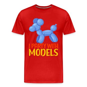 Balloon Animal Balloon Twisting - Men's Premium Organic T-Shirt - red - Front - Damien (186cm)