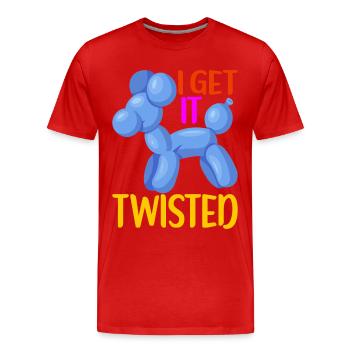 Balloon Animal Balloon Twisting - Men's Premium Organic T-Shirt - red - Front - Damien (186cm)