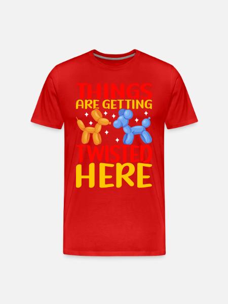 Balloon Animal Balloon Twisting - Men's Premium Organic T-Shirt - red