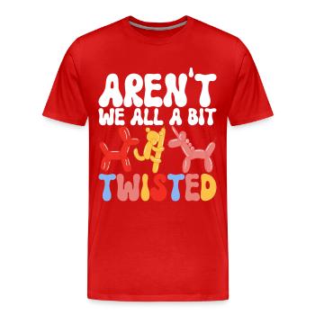 Balloon Animal Balloon Twisting - Men's Premium Organic T-Shirt - red - Front - Damien (186cm)