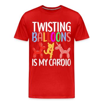 Balloon Animal Balloon Twisting - Men's Premium Organic T-Shirt - red - Front - Damien (186cm)
