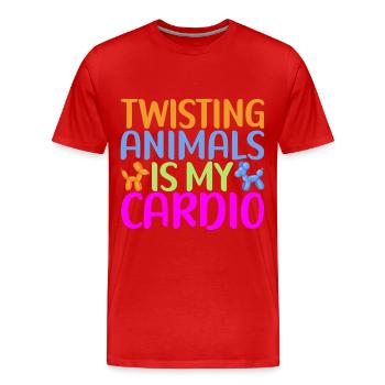 Balloon Animal Balloon Twisting - Men's Premium Organic T-Shirt - red - Front - Damien (186cm)