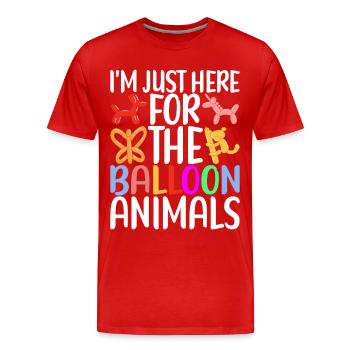 Balloon Animal Balloon Twisting - Men's Premium Organic T-Shirt - red - Front - Damien (186cm)