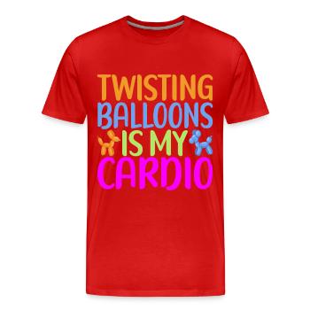 Balloon Animal Balloon Twisting - Men's Premium Organic T-Shirt - red - Front - Damien (186cm)
