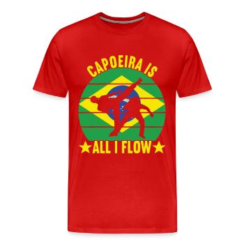 Capoeira Capoeirista - Men's Premium Organic T-Shirt - red - Front - Damien (186cm)