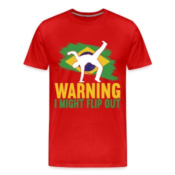 Capoeira Capoeirista - Men's Premium Organic T-Shirt - red - Front - Damien (186cm)