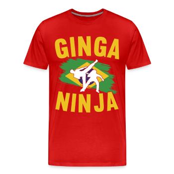 Capoeira Capoeirista - Men's Premium Organic T-Shirt - red - Front - Damien (186cm)