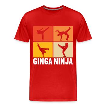 Capoeira Capoeirista - Men's Premium Organic T-Shirt - red - Front - Damien (186cm)