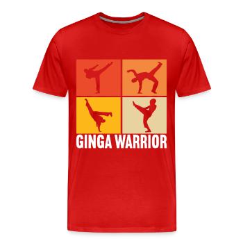 Capoeira Capoeirista - Men's Premium Organic T-Shirt - red - Front - Damien (186cm)
