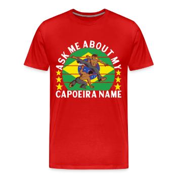 Capoeira Capoeirista - T-shirt bio Premium Homme - rouge - Devant - Damien (186cm)