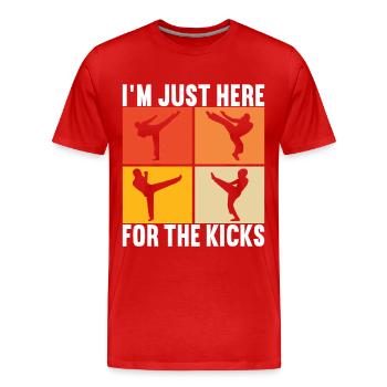 Capoeira Capoeirista - Männer Premium Bio T-Shirt - Rot - Vorne - Damien (186cm)