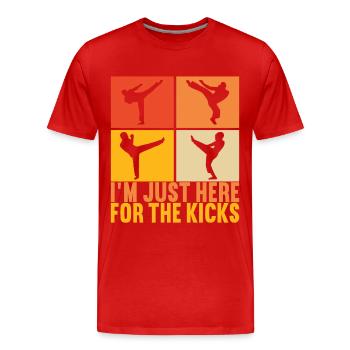 Capoeira Capoeirista - Männer Premium Bio T-Shirt - Rot - Vorne - Damien (186cm)