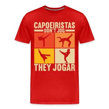 Capoeira Capoeirista - Men's Premium Organic T-Shirt - red - Front - Damien (186cm)