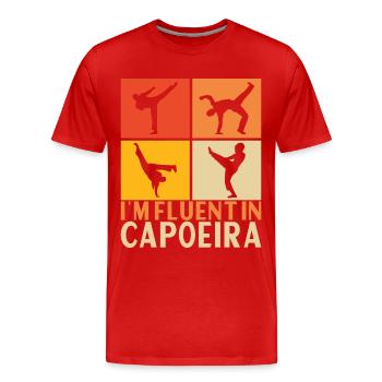 Capoeira Capoeirista - T-shirt bio Premium Homme - rouge - Devant - Damien (186cm)