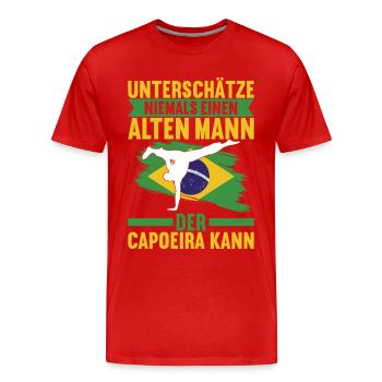 Capoeira Capoeirista - Men's Premium Organic T-Shirt - red - Front - Damien (186cm)
