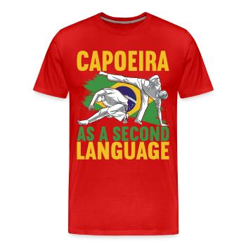 Capoeira Capoeirista - Männer Premium Bio T-Shirt - Rot - Vorne - Damien (186cm)