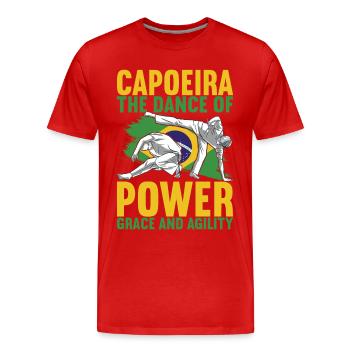 Capoeira Capoeirista - Men's Premium Organic T-Shirt - red - Front - Damien (186cm)