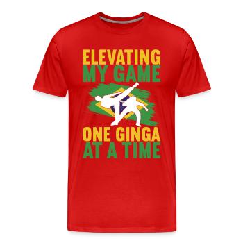 Capoeira Capoeirista - Männer Premium Bio T-Shirt - Rot - Vorne - Damien (186cm)
