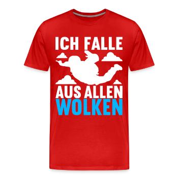 Skydive Skydiver - Men's Premium Organic T-Shirt - red - Front - Damien (186cm)