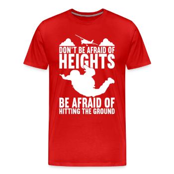 Skydive Skydiver - Men's Premium Organic T-Shirt - red - Front - Damien (186cm)